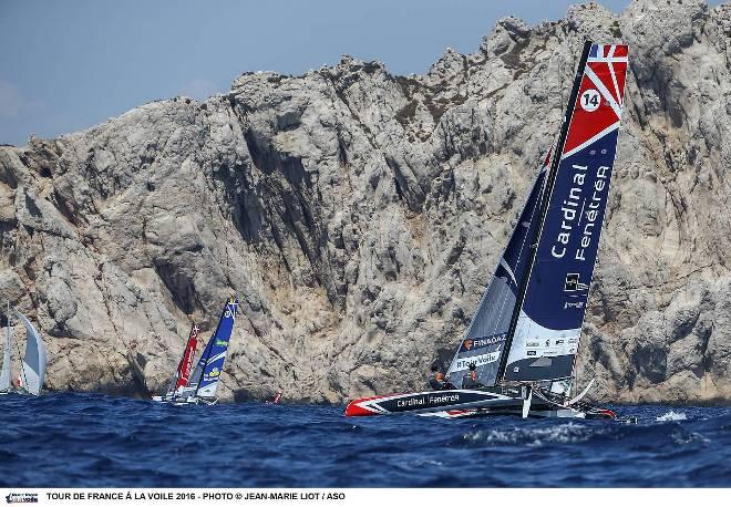 Fleet in action in Act 7 coastal race - Tour de France à la Voile 2016 © Jean-Marie Liot / ASO