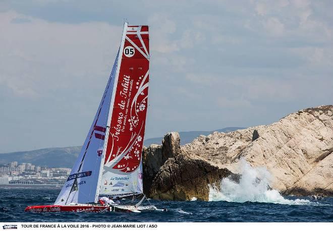 Fleet in action in Act 7 coastal race - Tour de France à la Voile 2016 © Jean-Marie Liot / ASO