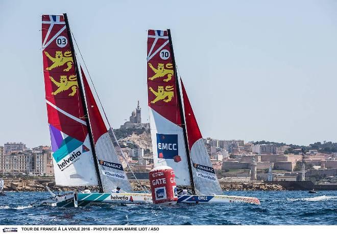 Fleet in action in Act 7 coastal race - Tour de France à la Voile 2016 © Jean-Marie Liot / ASO