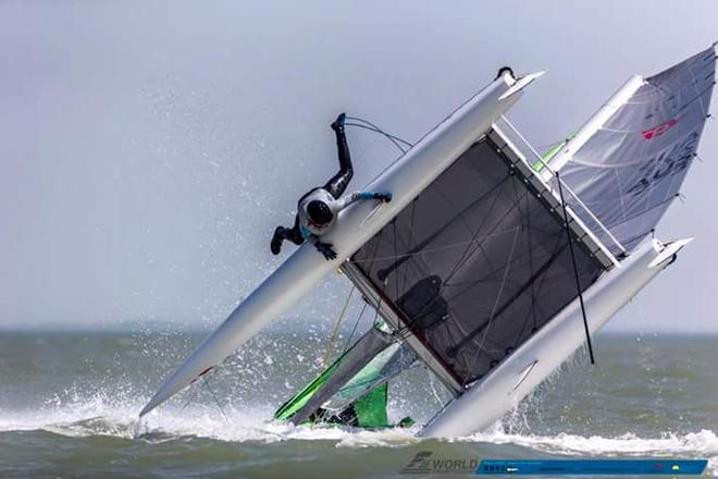 Hangon - F16 Catamaran Worlds  © Jasper van Staveren