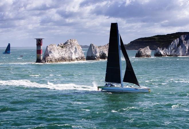 Fleet in action - 2016 J.P. Morgan Asset Management Round the Island Race © Rachel Fallon-Langdon / Team Phaedo