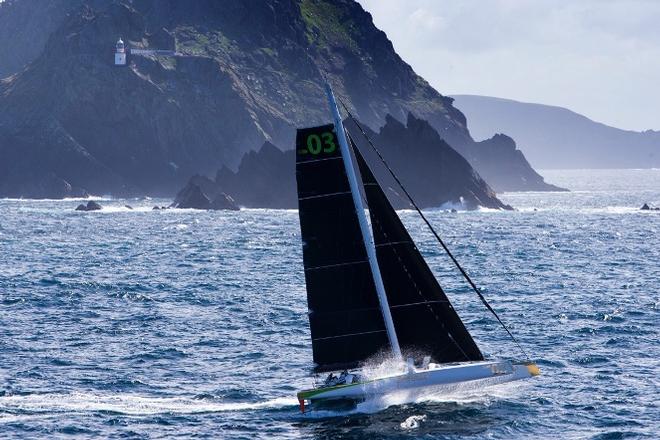Phaedo^3 roaring past the Blasket and Skelig islands © Rachel Fallon-Langdon / Team Phaedo