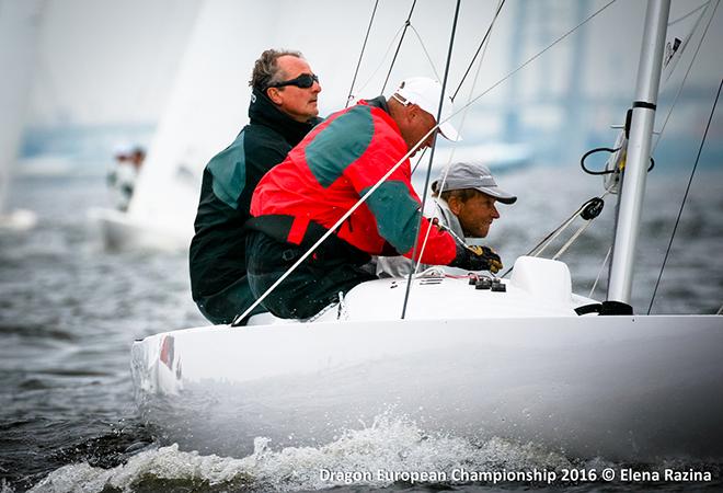 Fleet in action - 2016 Gazprom Dragon European Championship © Elena Razina