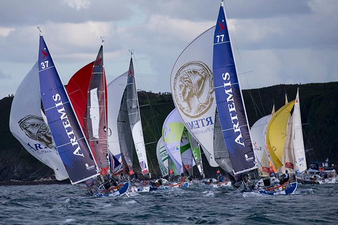 Depart de la 3eme etape de la Solitaire Bompard Le Figaro entre Paimpol et La Rochelle - le  © A.Courcoux