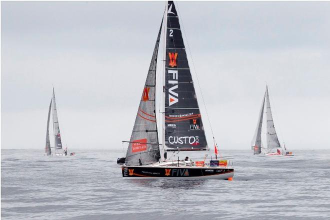 Chasing boats gain miles as leaders left frustrated on lightwind Biscay - 2016 Solitaire Bompard Le Figaro © Alexis Courcoux