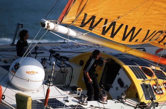 Bernard Gallay in action in 2000 Vendée Globe © Benoît Stichelbaut / DPPI / Vendée Globe