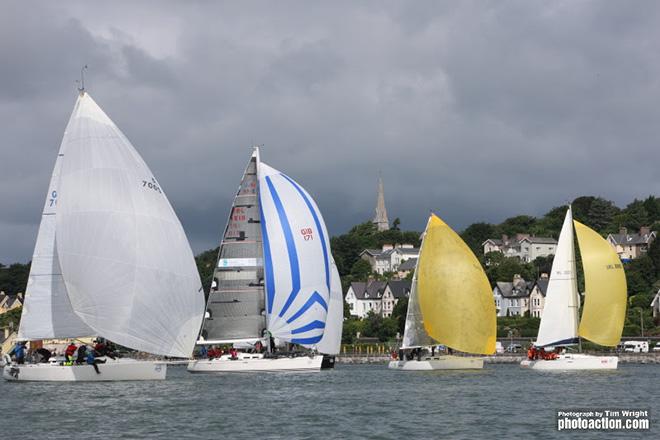 Start of the Beaufort Cup Race.The first race of the new international services competition is 140 miles around the Fastnet Rock - 2016 Volvo Cork Week © Tim Wright