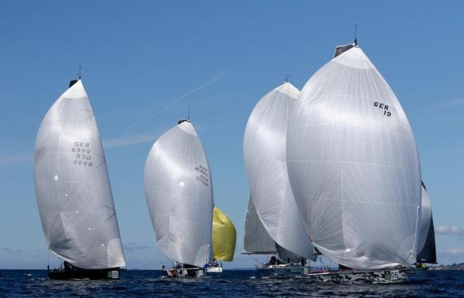 Light air conditions today in all classes - Sportsfreund leads a pack - ORC World Championship 2016 © Max Ranchi / ORC