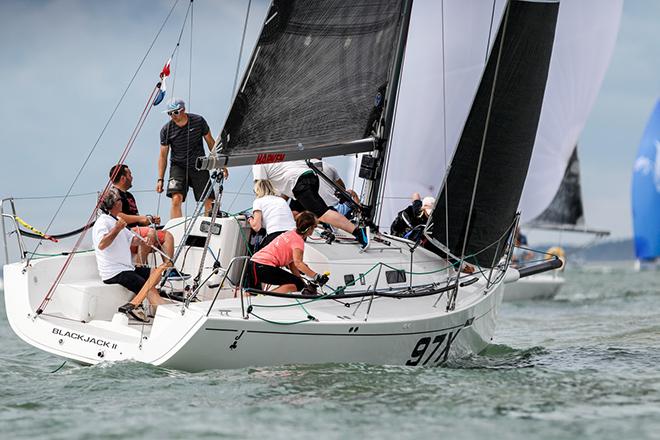 Andy Howe and Annie Kelly's J/97 Black Jack II, winner IRC 3 - 2016 Joseph Perrier July Regatta ©  Louay Habib