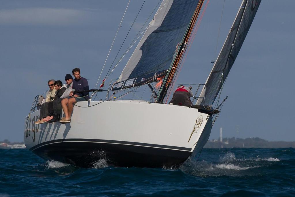 Chris Higham's Argo gets some air in Sunday's IRC windward and return racing. - RECEO IRC State Championship photo copyright Bernie Kaaks taken at  and featuring the  class