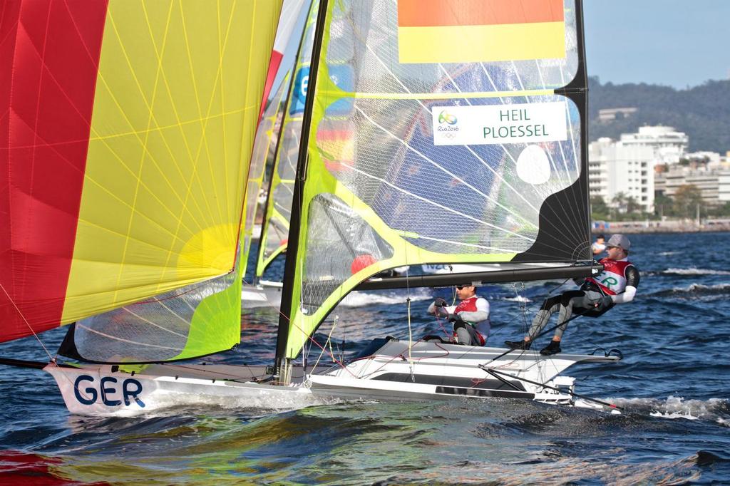 Day 6 - 49er August 13, 2016. Germany are second overall after Day 2 of 49er competition. photo copyright Richard Gladwell www.photosport.co.nz taken at  and featuring the  class