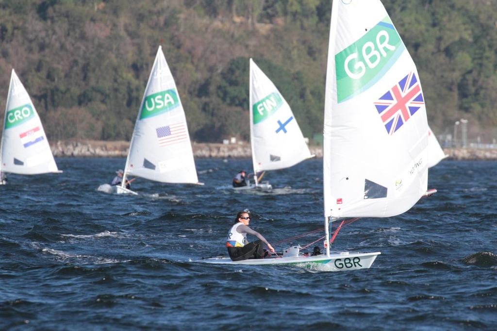 Day 6 - Laser Radial August 13, 2016. World champion Alison Young leads final qualifier photo copyright Richard Gladwell www.photosport.co.nz taken at  and featuring the  class