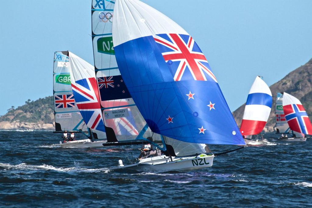 Day 6 - New Zealand 49erFX August 13, 2016 photo copyright Richard Gladwell www.photosport.co.nz taken at  and featuring the  class