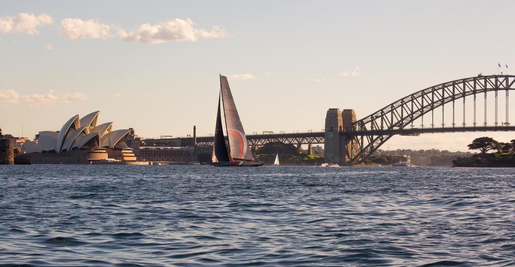 Supermaxi Scallywag has her first sail on Sydney Harbour - July 28, 2016 &copy; Michael Chittenden 