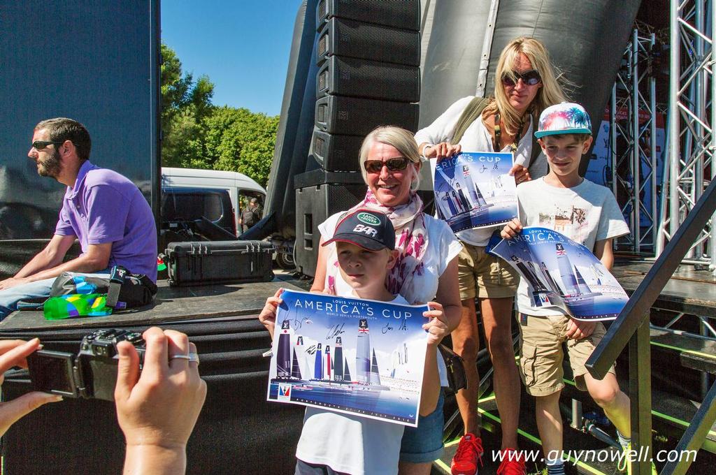 Autograph hunters. Louis Vuitton America's Cup World Series Portsmouth 2016. © Guy Nowell http://www.guynowell.com