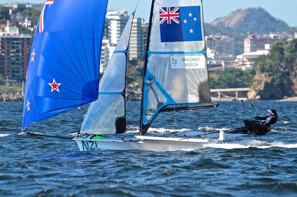Alex Maloney and Molly Meech - 49erFX, Race 4 photo copyright Richard Gladwell www.photosport.co.nz taken at  and featuring the  class