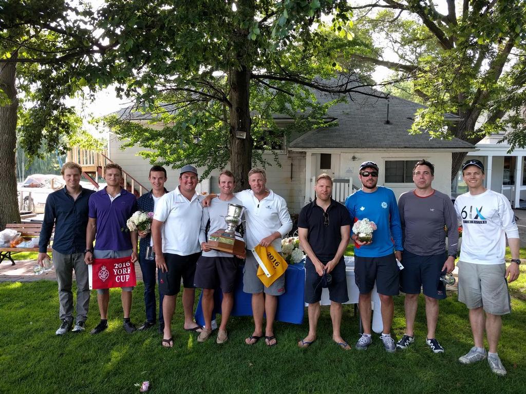 Podium Finishers: Team Heinzeman, CAN (2nd); Team Fraser, BER (1st); Team Sandberg, SWE (3rd) - York Cup photo copyright Drew Sutherland taken at  and featuring the  class
