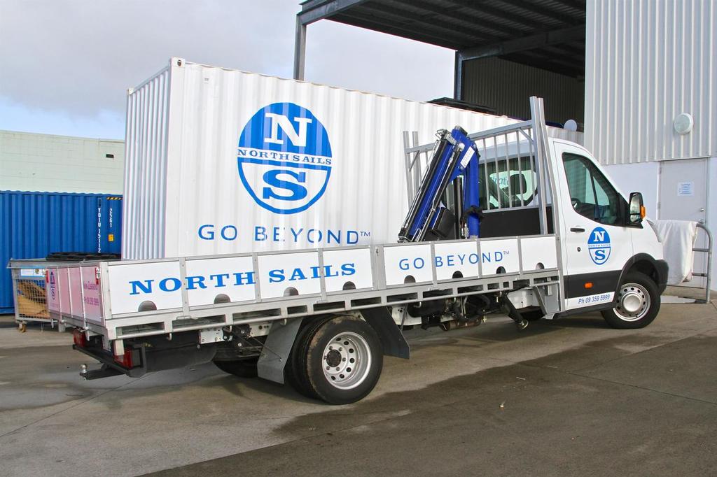 North Sails new pickup truck and sail hoist - North Sails NZ Loft  - July 20, 2016 photo copyright Richard Gladwell www.photosport.co.nz taken at  and featuring the  class