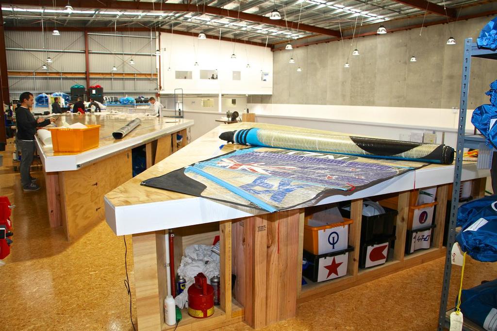 One-design features the same floor/table concept as the main loft - North Sails NZ Loft - July 20, 2016 photo copyright Richard Gladwell www.photosport.co.nz taken at  and featuring the  class