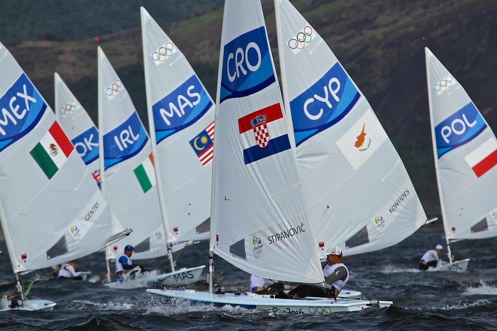 Laser - Rio Olympics - Day 1, August 8, 2016 photo copyright Richard Gladwell www.photosport.co.nz taken at  and featuring the  class