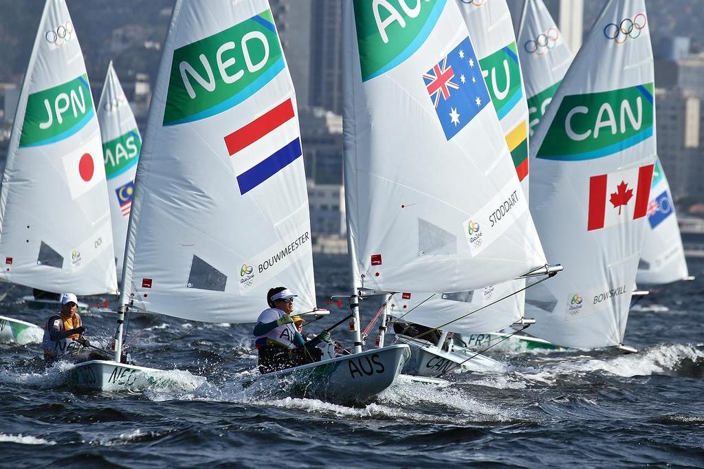Laser Radials approach Mark 2, Race 3 photo copyright Richard Gladwell www.photosport.co.nz taken at  and featuring the  class