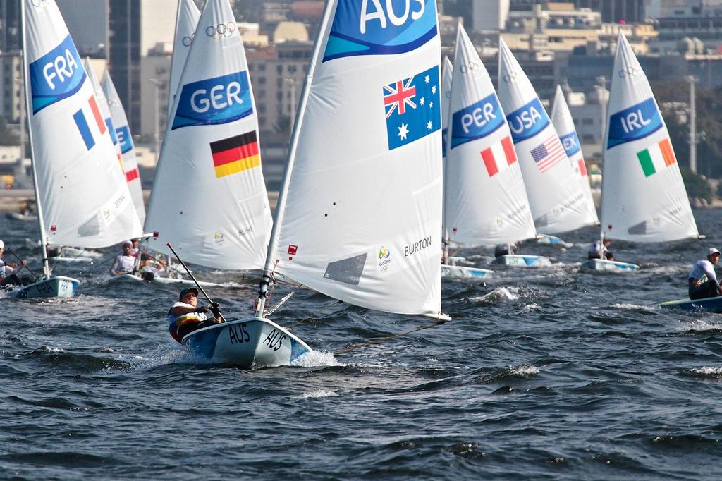 Tom Burton (AUS) Mens Laser - Race 3, Day 2 photo copyright Richard Gladwell www.photosport.co.nz taken at  and featuring the  class