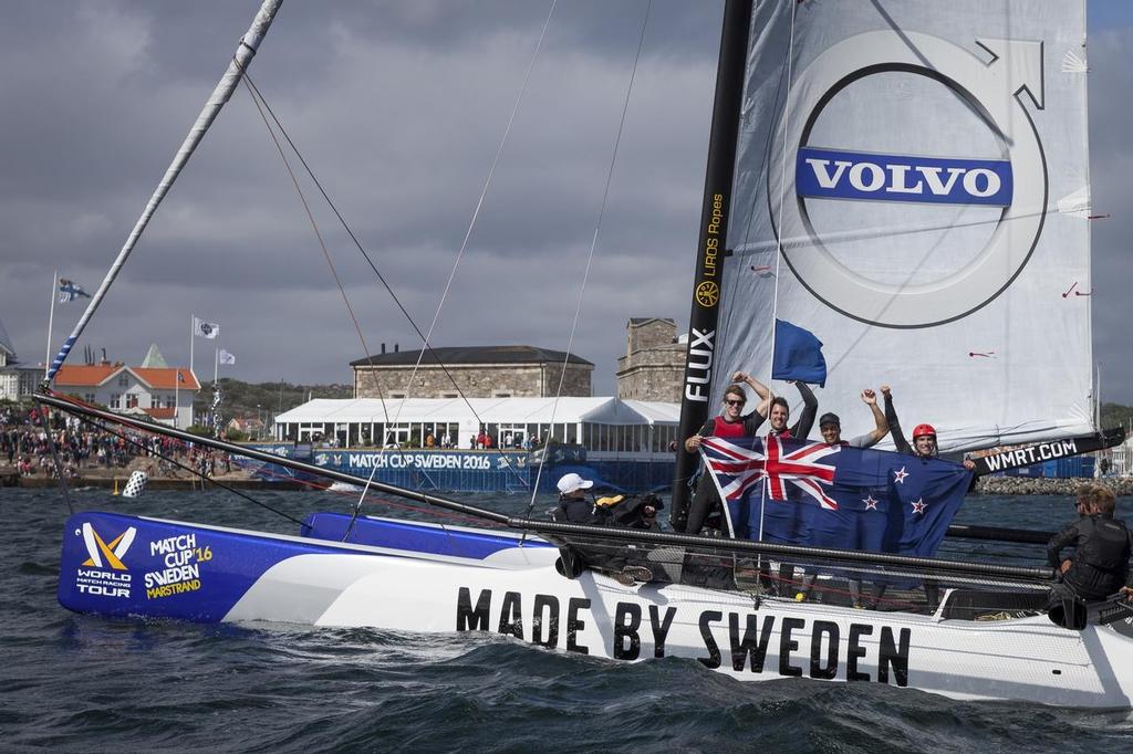 Phil Robertson Racing celebrate - World Match Racing Tour, Marstrand, Sweden. July 9, 2016 © Ian Roman / WMRT