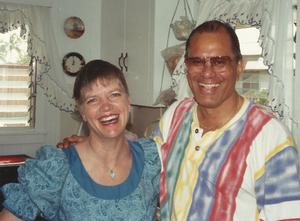 Myself and my friend Buddy (Richard) Naluai, organist extraordinaire, chef, flower arranger. photo copyright Laurence Roberts and Mary Anne Unrau taken at  and featuring the  class