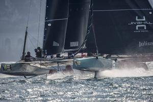 GUNVOR Sailing at pace at Riva del Garda - 2016 GC32 Racing Tour photo copyright Loris Von Siebenthal / GC32 Racing Tour taken at  and featuring the  class