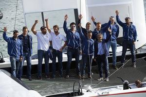 Groupama Team France launch their AC45S in Lorient, July 11, 2016 photo copyright Groupama Team France taken at  and featuring the  class