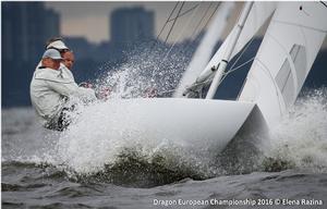 Day one of Gazprom Dragon European Championship at St. Petersburg YC photo copyright Elena Razina taken at  and featuring the  class