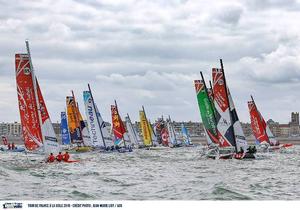 Strong winds and fast coastal racing in Dieppe - Tour de France à la Voile 2016 photo copyright Jean-Marie Liot / ASO taken at  and featuring the  class