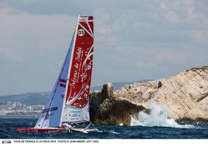 Fleet in action in Act 7 coastal race - Tour de France à la Voile 2016 photo copyright Jean-Marie Liot / ASO taken at  and featuring the  class