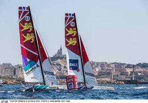 Fleet in action in Act 7 coastal race - Tour de France à la Voile 2016 photo copyright Jean-Marie Liot / ASO taken at  and featuring the  class
