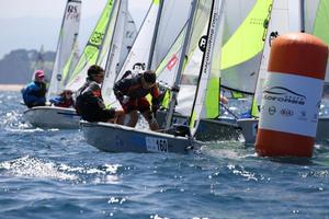 Day 4 - PA Consulting Allen RS Feva Worlds Santander - 30 July, 2016 photo copyright Peter Newton taken at  and featuring the  class