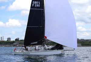 FOMO the Farr 280 warming up for Plymouth Regatta 2016 – HP30 National Championships photo copyright Rachel Fallon-Langdon / Team FOMO taken at  and featuring the  class