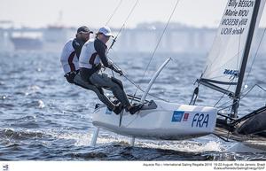 French sailors Besson and Riou - Aquece Rio - International Sailling Regatta 2015 photo copyright  Jesus Renedo / Sailing Energy http://www.sailingenergy.com/ taken at  and featuring the  class