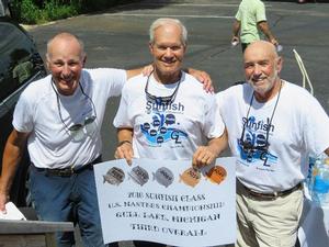 Great Grand Masters, L to R: 2nd-John Meyer; 1st- Dick Tillman; 3rd-George Sechrist photo copyright Gail M. Turluck taken at  and featuring the  class