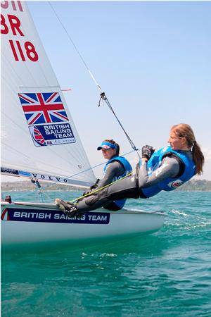 Hannah Mills and Saskia Clark sailing - Rio Olympics photo copyright Rick Tomlinson / British Sailing Team taken at  and featuring the  class