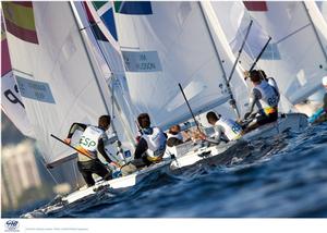 Jordi Xammar / Joan Herp (ESP) chase down Asenathi Jim / Roger Hudson (RSA) - Rio Olympics photo copyright Matias Capizzano http://www.capizzano.com taken at  and featuring the  class