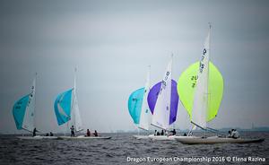 Fleet in action - 2016 Gazprom Dragon European Championship photo copyright Elena Razina taken at  and featuring the  class