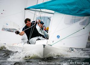 Fleet in action - 2016 Gazprom Dragon European Championship photo copyright Elena Razina taken at  and featuring the  class