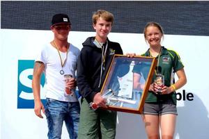 RS Aero 5 podium - RS Aero European Championships photo copyright Ants Haavel taken at  and featuring the  class