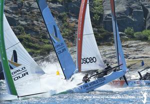 Chris Steele's tipping point - 2016 WMRT Match Cup Sweden photo copyright Nic Douglass / www.AdventuresofaSailorGirl.com taken at  and featuring the  class