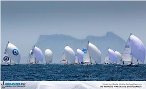 Gibraltar forms a backdrop at last week's J/80 Worlds - 2016 GC32 Racing Tour photo copyright María Muiña www.mariaphotos.com taken at  and featuring the  class