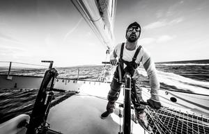 Wicklow. Ireland. 18th June 2016. The Volvo Round Ireland Race Start . Pictures of the Sultanate of Oman MOD70 trimaran skippered by Sidney Gavignet (FRA) with team mates Damian Foxall (IRL) and Fahad Al Hasni (OMA), Jean Luc Nelias (FRA photo copyright Lloyd Images taken at  and featuring the  class