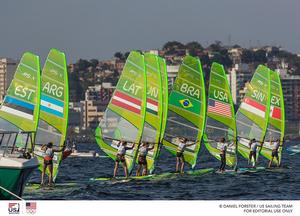 Marion Lepert (USA) shortly before the start of Race 5 in the Women’s RS:X. photo copyright Daniel Forster http://www.DanielForster.com taken at  and featuring the  class