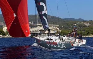 Duvetica finishing at the Porto Carras Resort photo copyright Andrea Carloni taken at  and featuring the  class