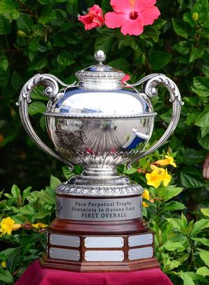 The top prize in the Pensacola a La Habana is the Pace Perpetual Trophy, deeded to recognize the best performance in the Monohull Division in this second biennial race from Pensacola Florida to Havana, Cuba. Ven a Cuba con Nosotros! Come with us to Cuba. photo copyright Talbot Wilson taken at  and featuring the  class