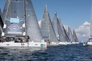 Stony 7 (right) breaks free in the Class B start - 2016 ORC Worlds photo copyright Per Heegaard  taken at  and featuring the  class